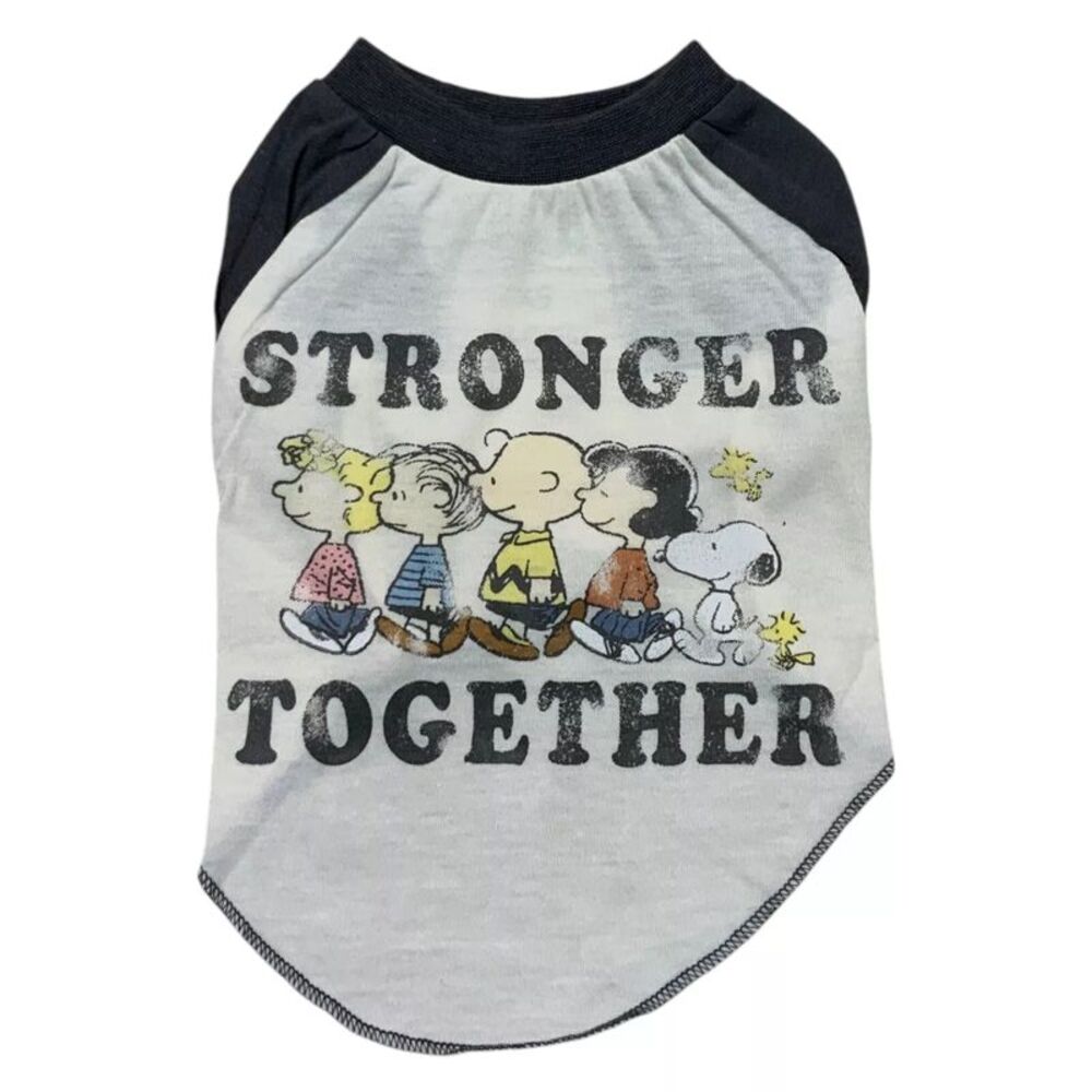 Grayson Pup The Label Snoopy and Friends Stronger Together Dog Shirt, XS